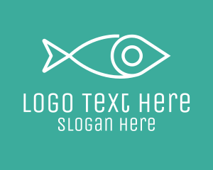 Fishery - Location Pin Fish logo design
