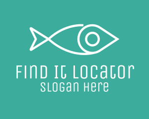 Location Pin Fish logo design