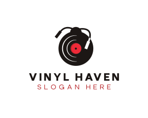 Vinyl - Music Vinyl Ladybug logo design