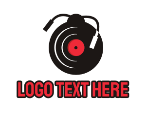 Dj - Music Vinyl Ladybug logo design