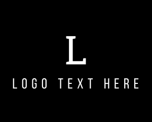 Serif - Black & White Lettermark logo design