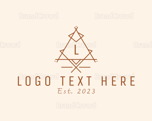 Tepee Geometric Camping Logo