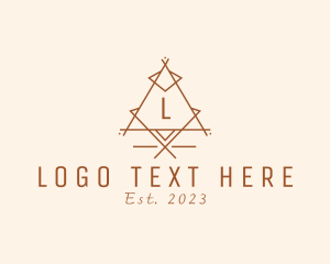 Adventure - Tepee Geometric Camping logo design