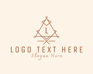 Tepee Geometric Camping Logo