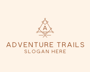 Tepee Geometric Camping logo design