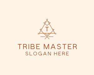 Tepee Geometric Camping logo design