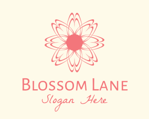 Pink Wellness Flower logo design