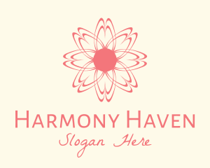 Flower Shop - Pink Wellness Flower logo design