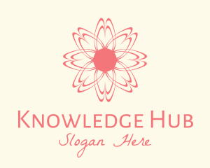 Beauty - Pink Wellness Flower logo design