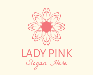 Pink Wellness Flower logo design