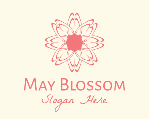 Pink Wellness Flower logo design