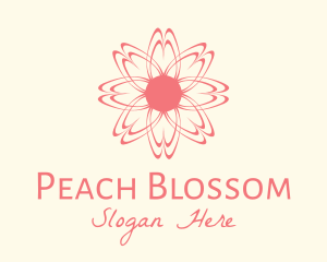 Pink Wellness Flower logo design