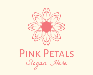 Pink Wellness Flower logo design