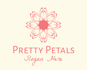 Pink Wellness Flower logo design