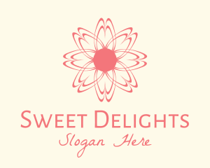 Pink Wellness Flower logo design