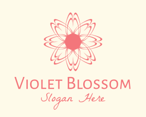 Pink Wellness Flower logo design