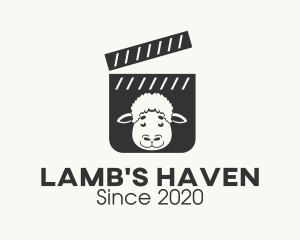 Lamb - Sheep Film Clapperboard logo design