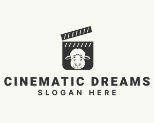 Sheep Film Clapperboard logo design