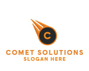 Falling Meteor Comet logo design