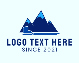 Glacier - Mountain Peak Snow Ski logo design