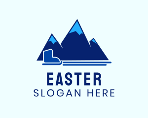 Mountain Peak Snow Ski Logo