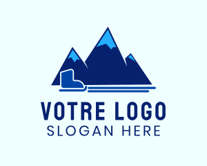 Mountain Peak Snow Ski Logo