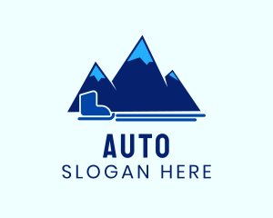 Mountain Peak Snow Ski Logo