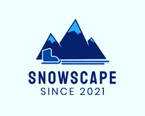 Snow - Mountain Peak Snow Ski logo design
