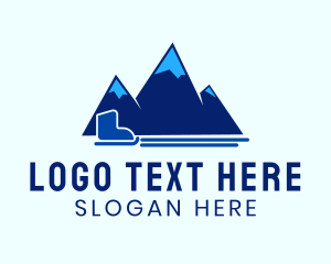 Mountain Peak Snow Ski Logo