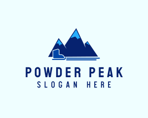 Mountain Peak Snow Ski logo design