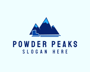 Snowboarding - Mountain Peak Snow Ski logo design