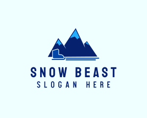 Mountain Peak Snow Ski logo design