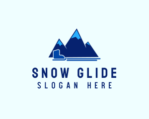 Mountain Peak Snow Ski logo design