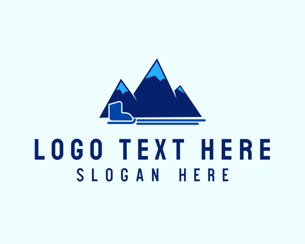 Glacier - Mountain Peak Snow Ski logo design