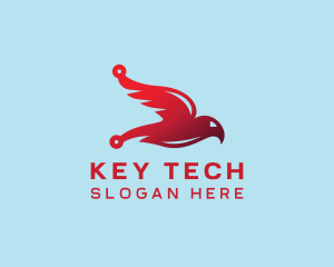 Tech Bird Wings logo design