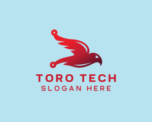 Tech Bird Wings logo design