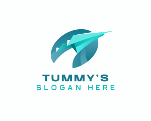 Paper Plane Flight Delivery Logo