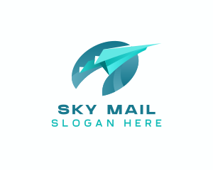 Paper Plane Flight Delivery logo design