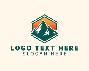 Tourism - Camping Mountaineer Peak logo design