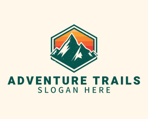 Camping Mountaineer Peak logo design