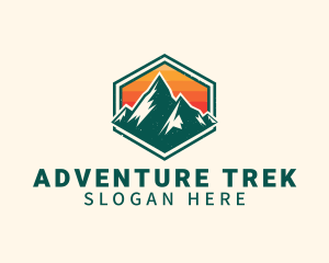 Backpacking - Camping Mountaineer Peak logo design