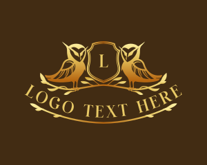 King - Premium Owl Crest logo design