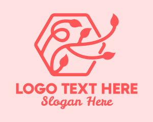 Trap - Pink Growing Plant logo design