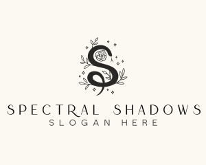 Floral Leaf Snake Letter S logo design