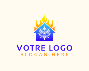 Industry - Snowflake House Fire logo design