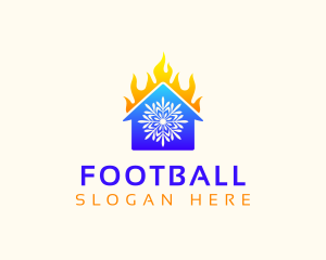 Energy - Snowflake House Fire logo design