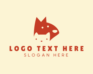 Cartoon - Dog Cat Shelter logo design