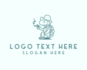 Smoke - Cartoon Turtle Pet logo design