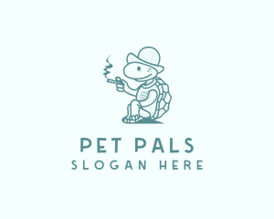 Cartoon Turtle Pet logo design