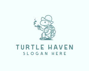 Cartoon Turtle Pet logo design